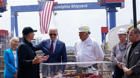 President Biden visits Philly shipyard as he courts organized labor and pushes green jobs